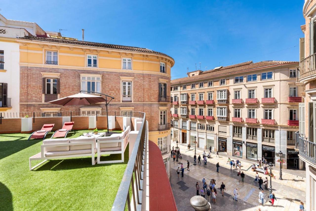 Gran Terraza Con Vistas A Calle Larios Malaga Bagian luar foto