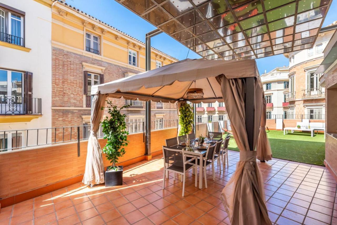 Gran Terraza Con Vistas A Calle Larios Malaga Bagian luar foto